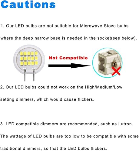Miniatura 9 de Bombillas LED G8 de 3 W, regulables, 20 W, 25 W, 35 W, G8 T4 120 V, repuesto halógeno para luces debajo del mostrador, luces de disco debajo del