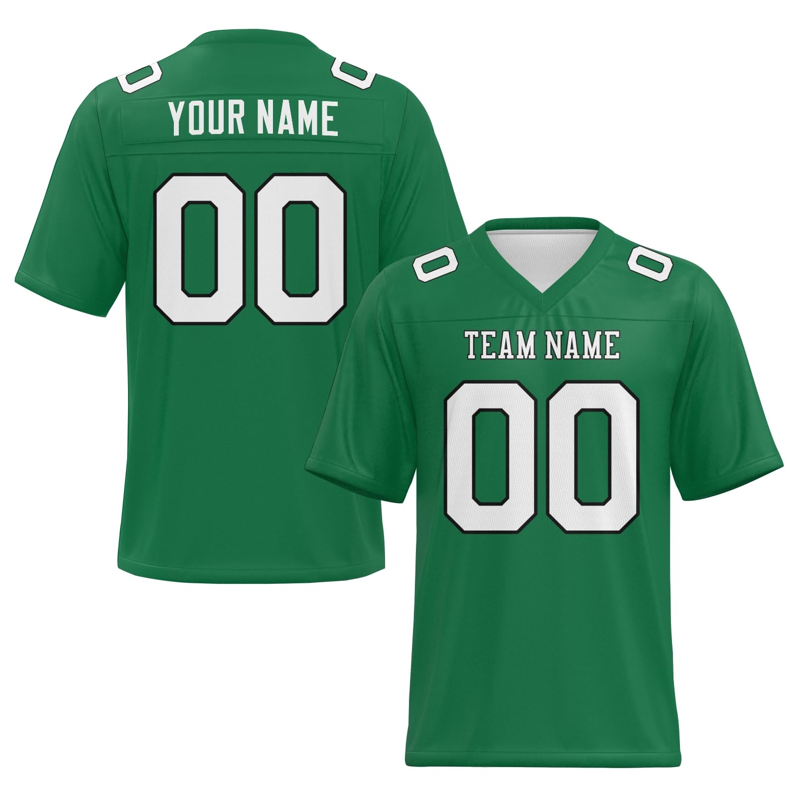 VstarnerCustom Football Jersey Sport Shirts Printed or Stitched Personalized Name Number for Men Women Kids (Kelly Green)