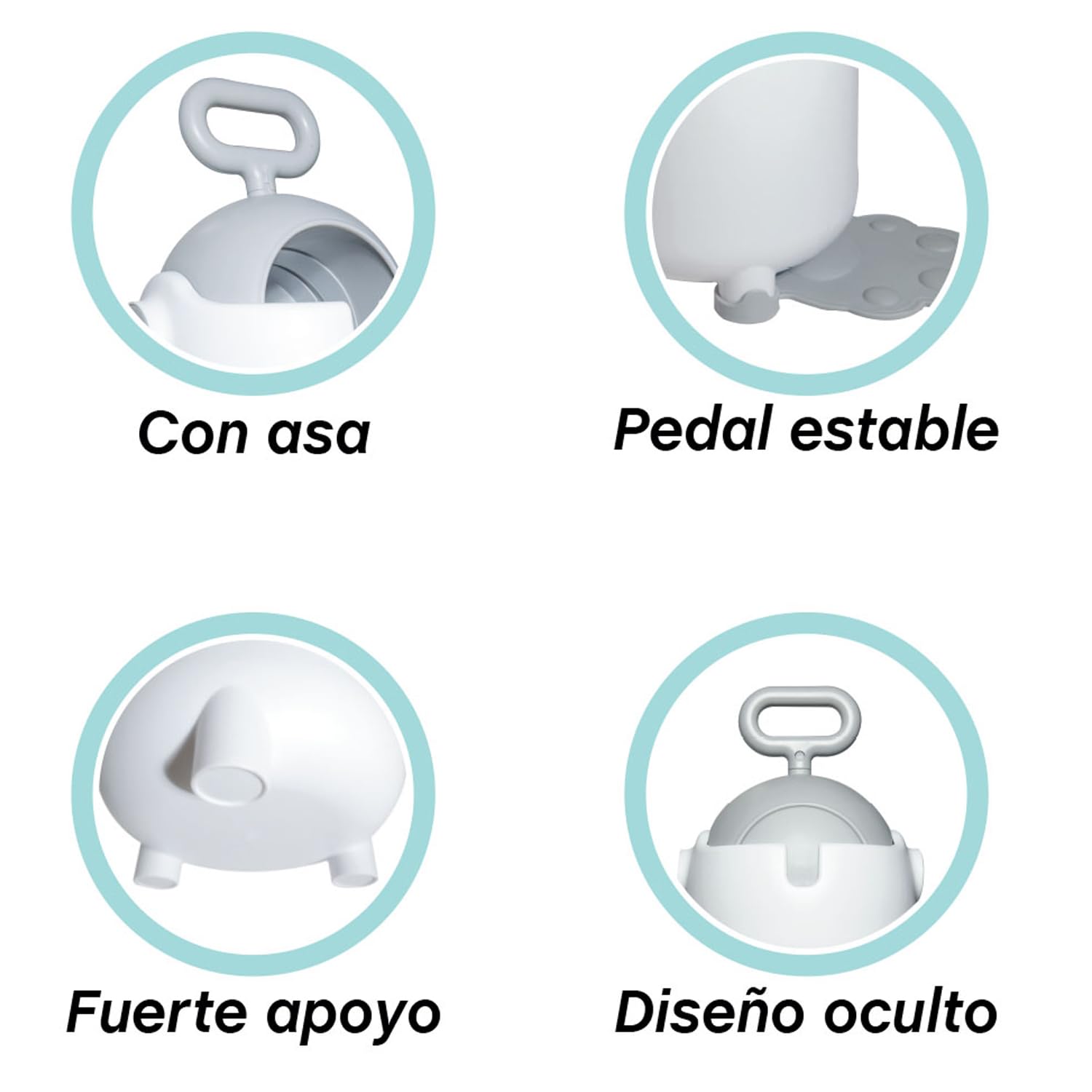 Olmitos - Cubo para Pañales con Sistema Antiolor NAPI, Contenedor pañales compacto y Gran Capacidad, Uso con Bolsas Convencionales, Fácil de Usar y Limpiar – Blanco