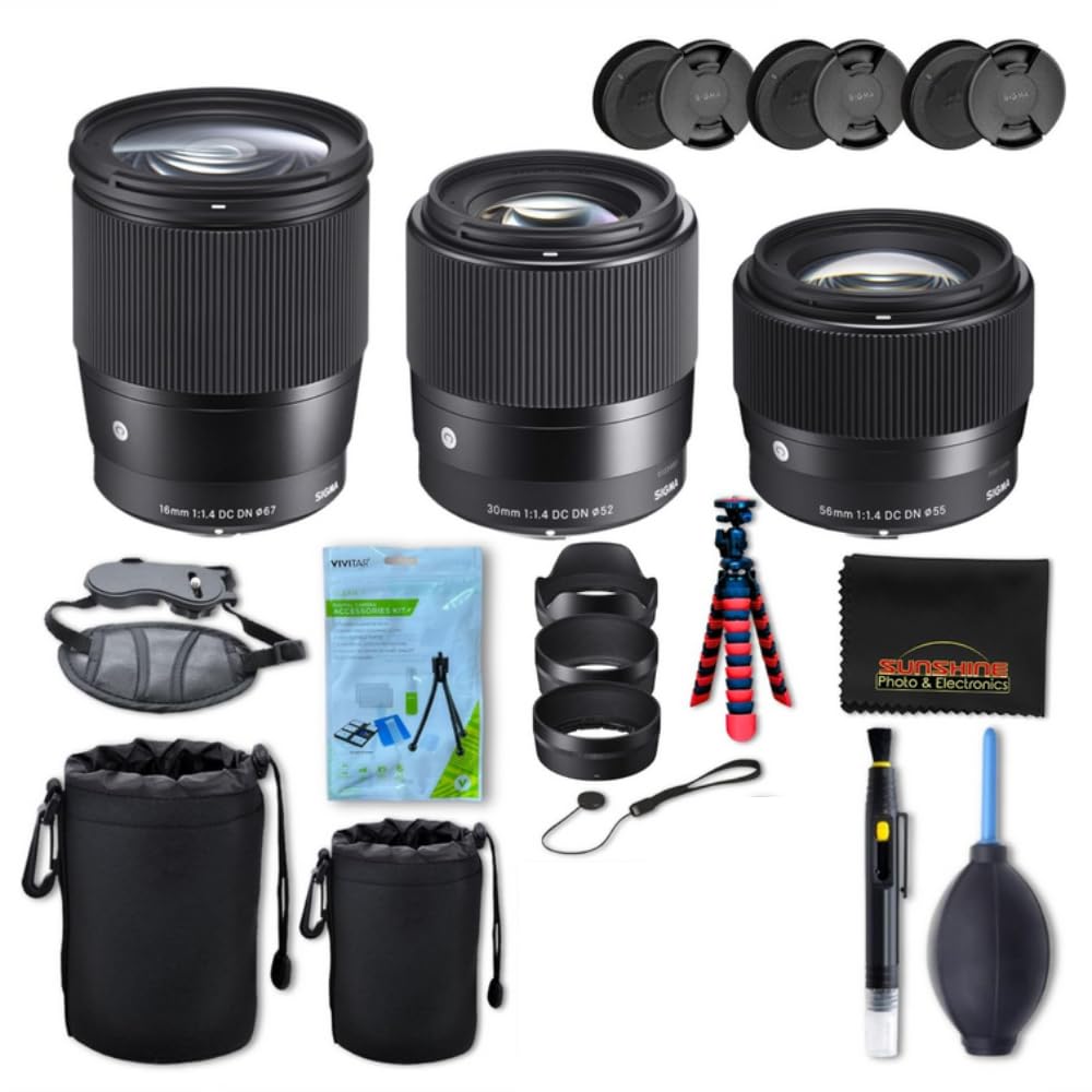 Amazon.com : Sigma 16mm + 30mm + 56mm f1.4 DC DN Contemporary Lens