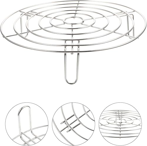 Miniatura 3 de Estante de vapor de acero inoxidable para ollas, estante de enfriamiento redondo de 9.2 pulgadas (diámetro)* 2.2 pulgadas (altura), estante de vapor