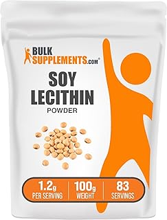 BulkSupplements.com Soy Lecithin Powder - Lecithin Supplement, Lecithin 1200mg, Lecithin Powder - Lecithin Powder Food Gra...