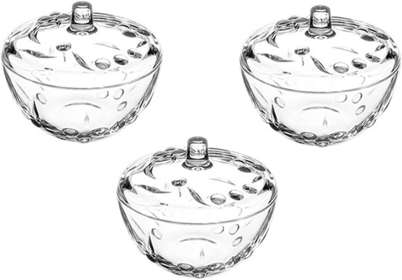 Perla 'Sugar Bon Bon Bowl Set Candy Toy Box Set of 3 by Pasabahce
