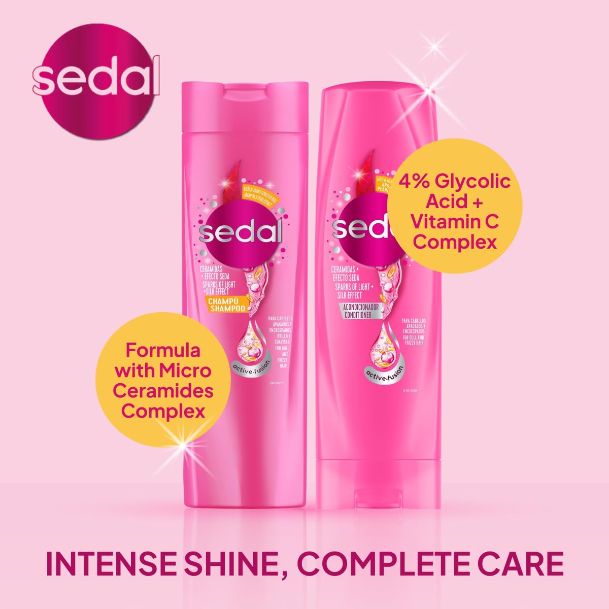 SEDAL Ceramides - Shampoo 400ml and Conditioner, Shine And Smooth, 350ml 2 Pack, 375 ml (Pack of 2) - Image 3