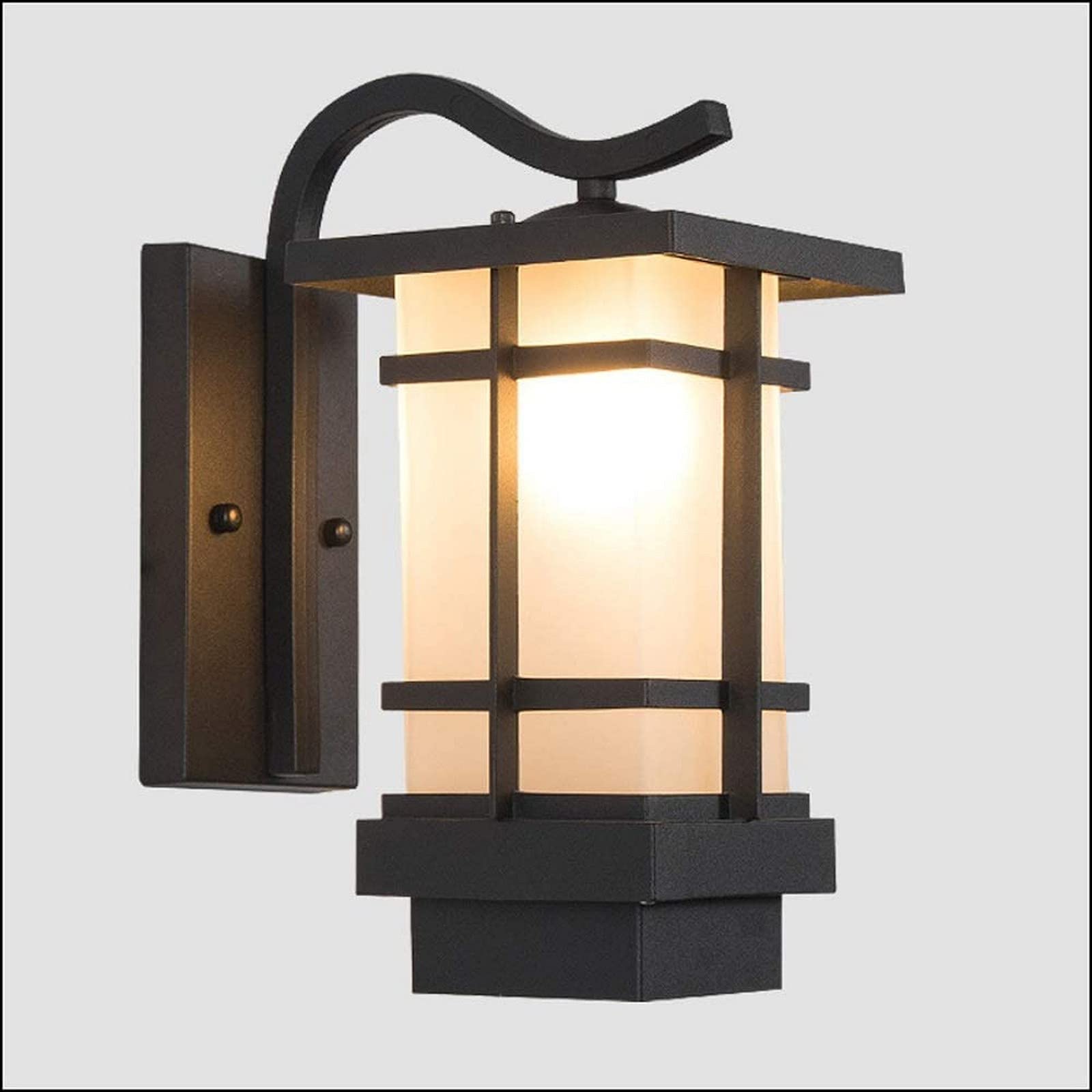 CWCQGH Wall Sconces, Wall Light E27 Outdoor Wall Lamp Wall Light Modern Simple Waterproof IP44 Lantern Garden Villa Patio Sconce Home Decoration Wall Lamp,White Glass