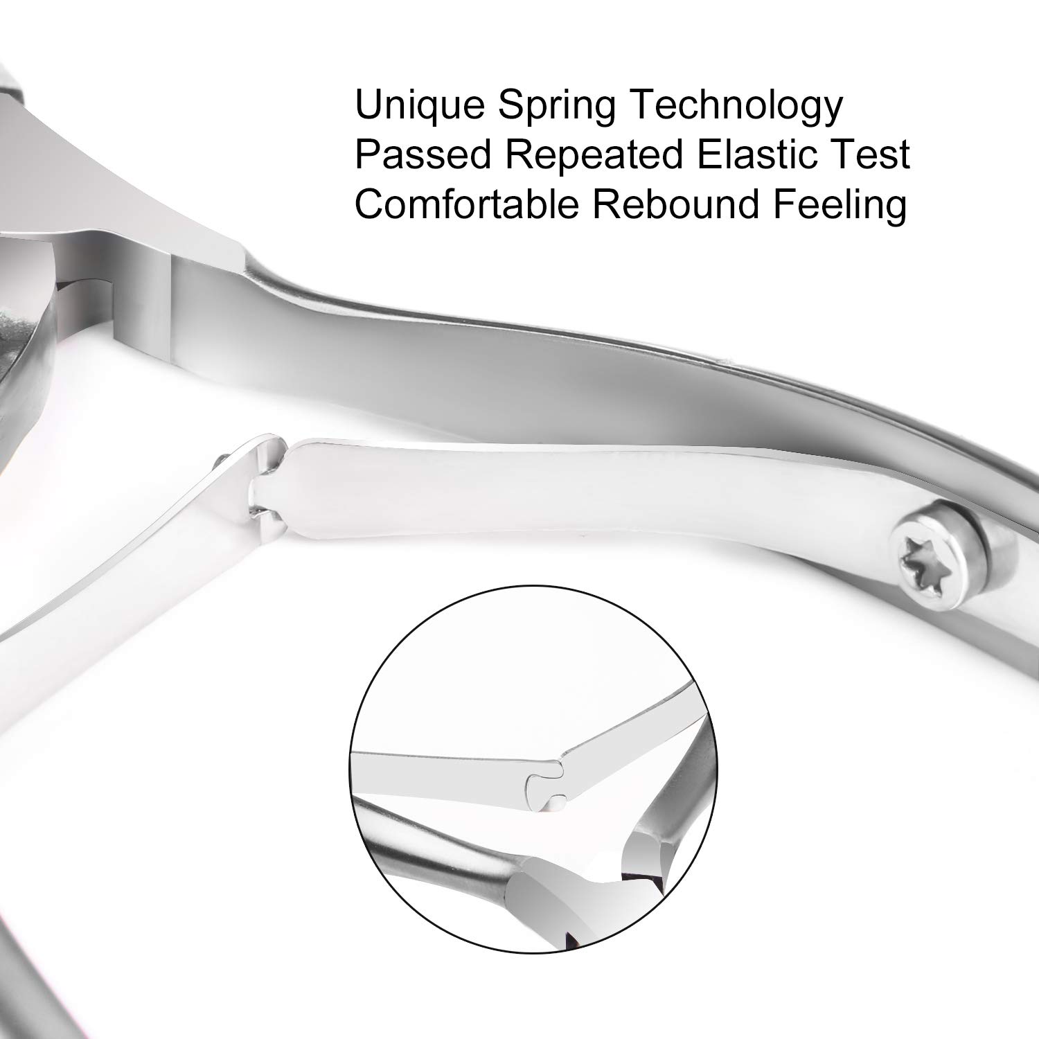 Cuticle Nipper with Cuticle Pusher - Cuticle Trimmer Cutter Clipper ECBASKET Dead Skin Remover Scissor Plier Durable Manicure Pedicure Tools for Fingernails and Toenails Silvery 4