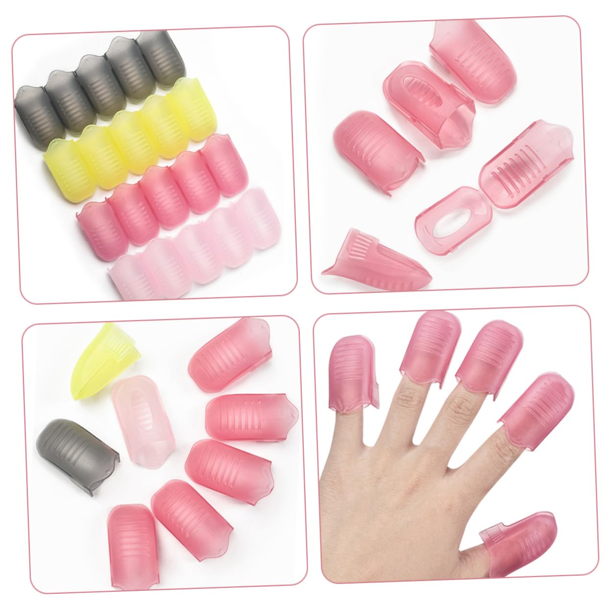 FRCOLOR 4 Juegos Kit De Quitaesmalte De Cristal Pinzas Para Esmalte De Uñas Pinzas Para Uñas De Los Dedos Pinzas Para Uñas Para Quitar El Esmalte Pinzas Para Quitar La Manicura 20 piezas*4