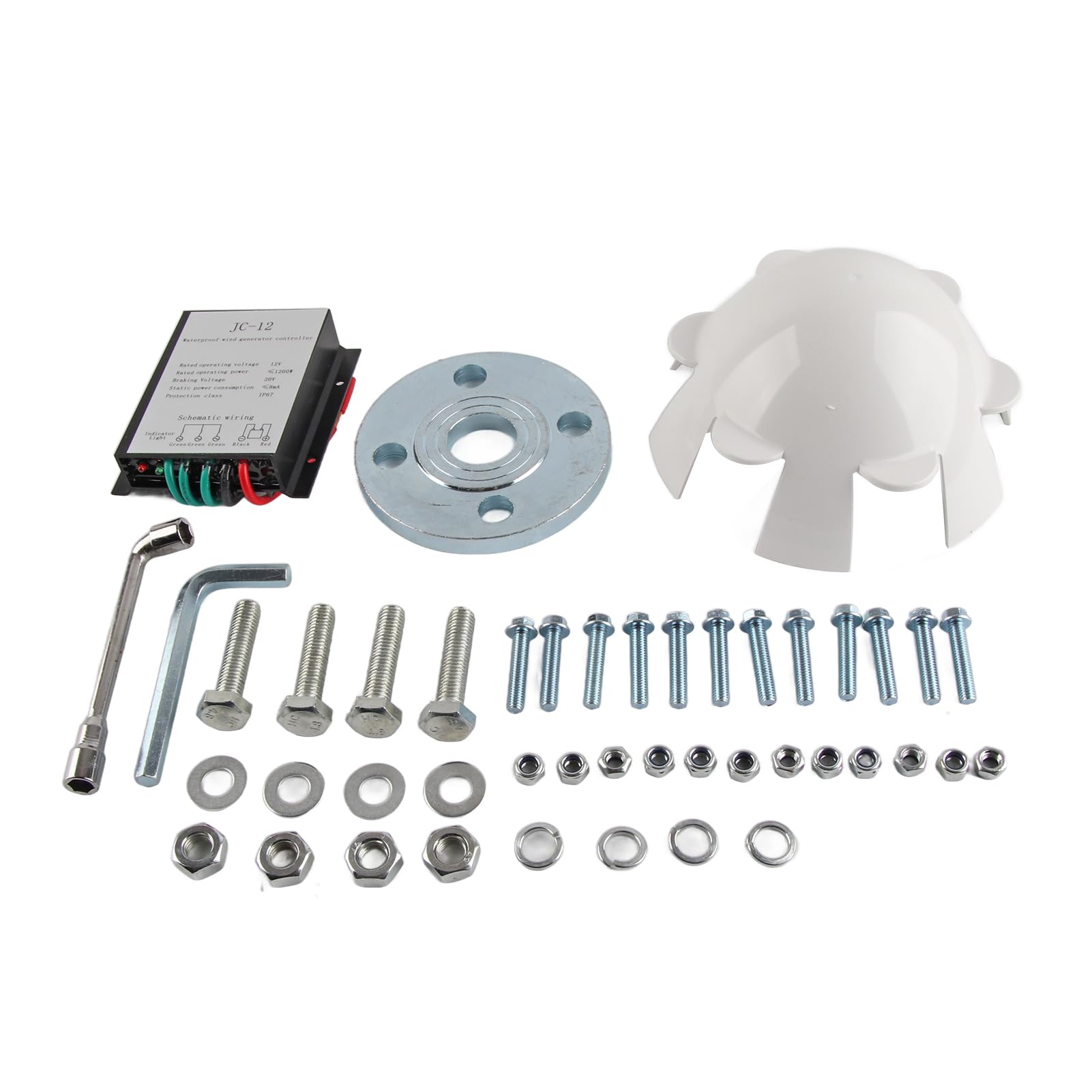 Keenso Pequeño Generador de Viento Eficiente 6 Kit de Turbinas de Suministro de Alimentación de Pala/ala para Monitorear el Barco 300W (12V)