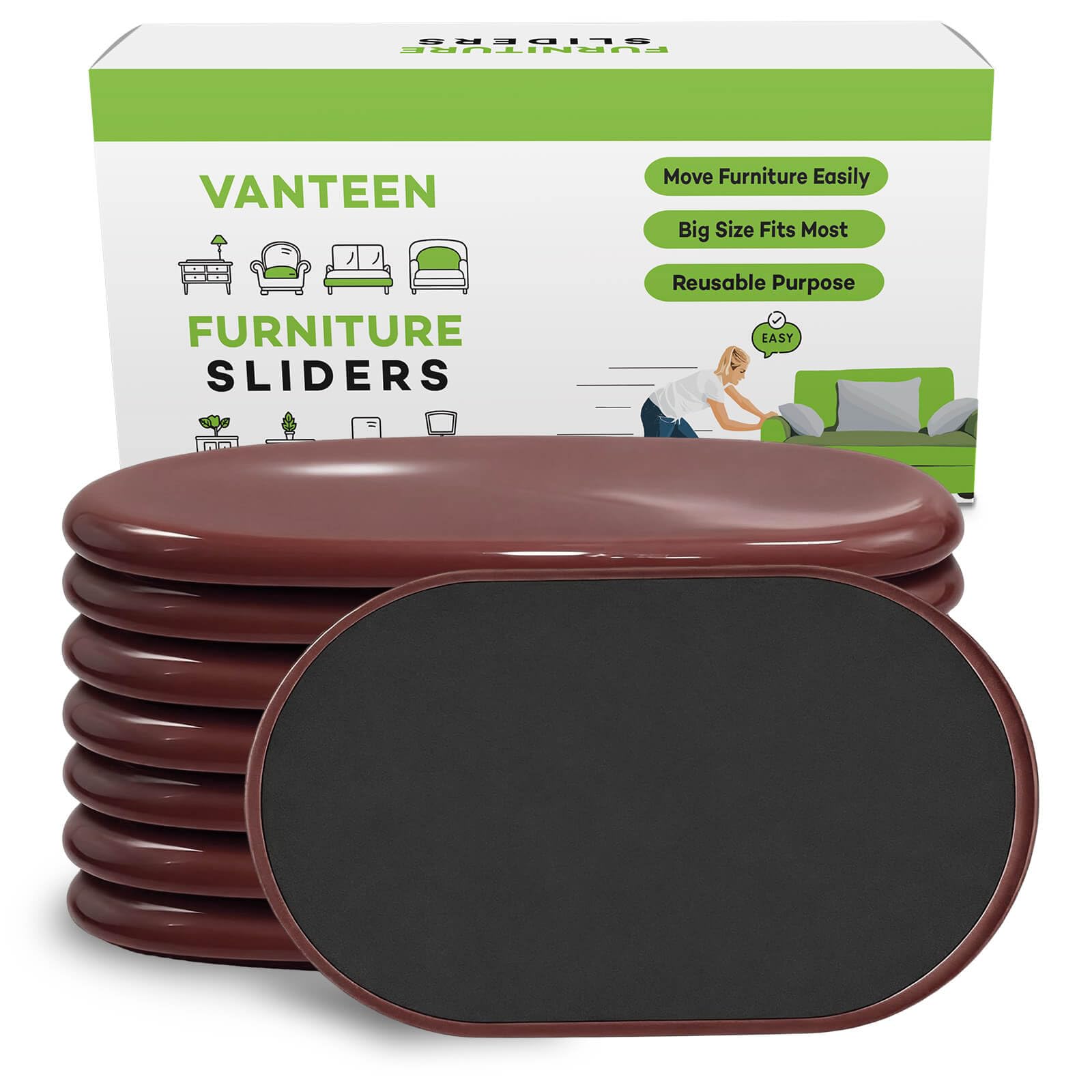 Protege tus suelos de madera y mueve muebles pesados con estos deslizadores de 9 1/2 pulgadas
