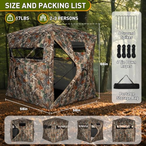 Image of TLC Sport Hunting Blind, 360 See Through Ground Blind for 2-4 Person
