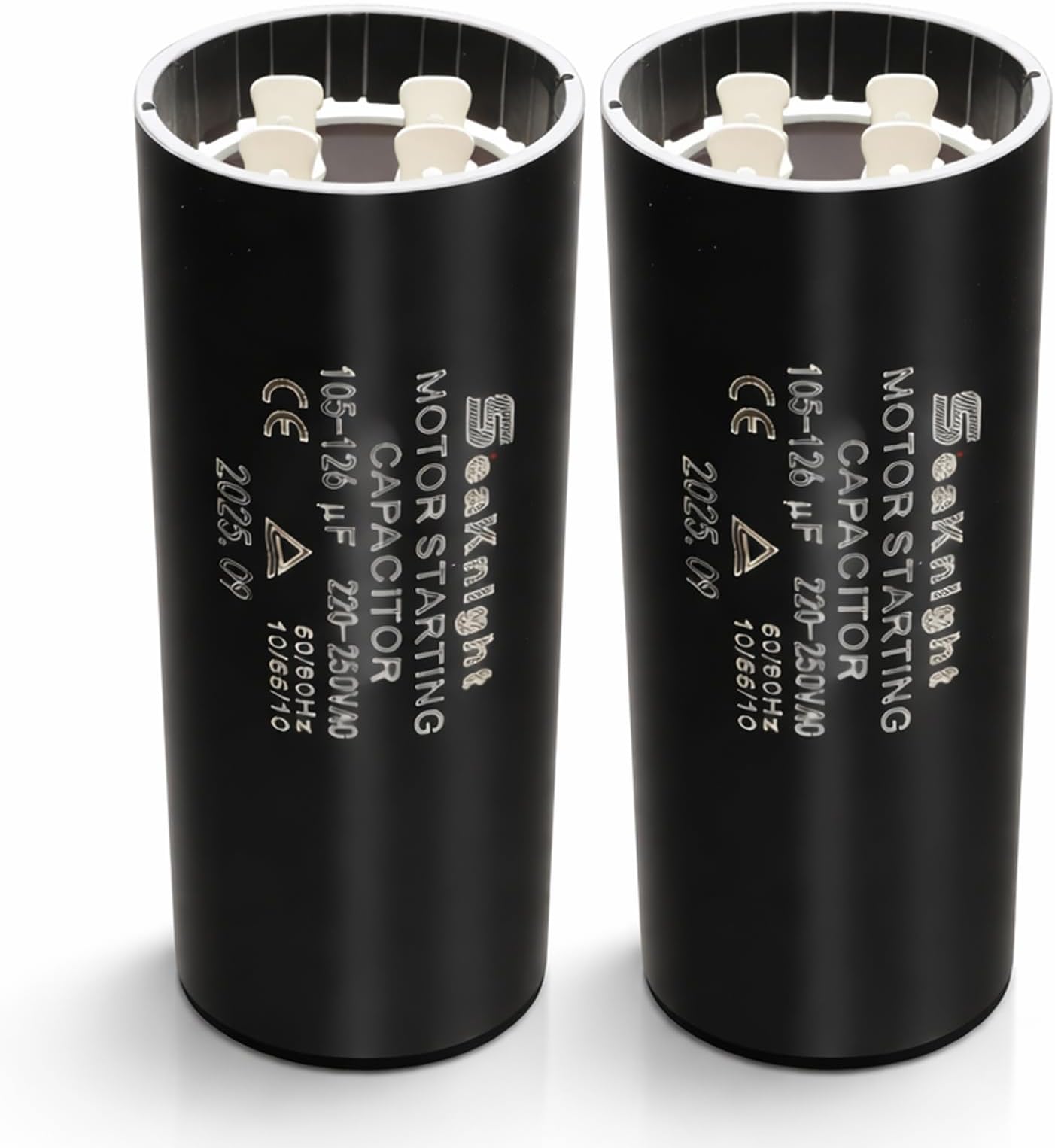 105-126 uf MFD Capacitor 220-250VAC,Motor Start Capacitor Replacement for Compatible with Franklin 1HP, 1.5hp and 2HP Well Pump Control Box Pack of 2