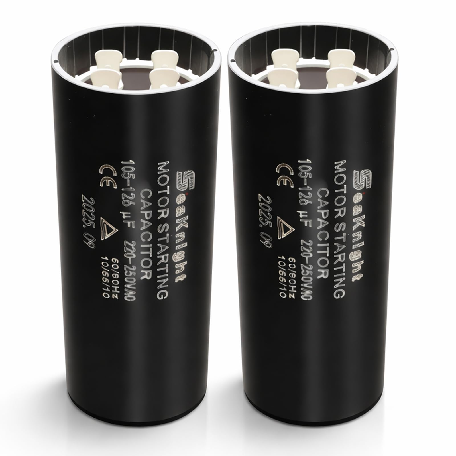 105-126 uf MFD Capacitor 220-250VAC,Motor Start Capacitor Replacement for Compatible with Franklin 1HP, 1.5hp and 2HP Well Pump Control Box Pack of 2