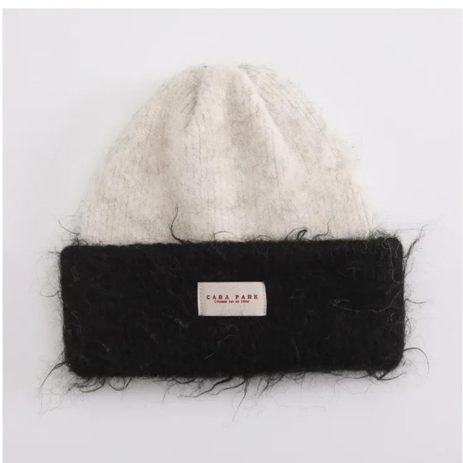 Casquettes Bonnets Chapeaux Bonnet Tricoté Bonnet Chapeau Bonnet en Peluche Épais Et Chaud De Couleur Contrastée pour Femme, Bonnet Tricoté Polyvalent, Décontracté, Chaud, À La Mode, pour L'