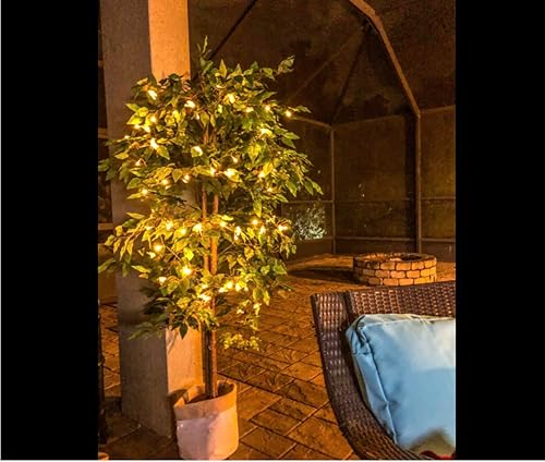 Miniatura 4 de Luces solares de abejas  60 luces LED solares de abejas para exteriores, impermeables, paquete de 2 unidades de 27.5 pies de decoración de abejas de