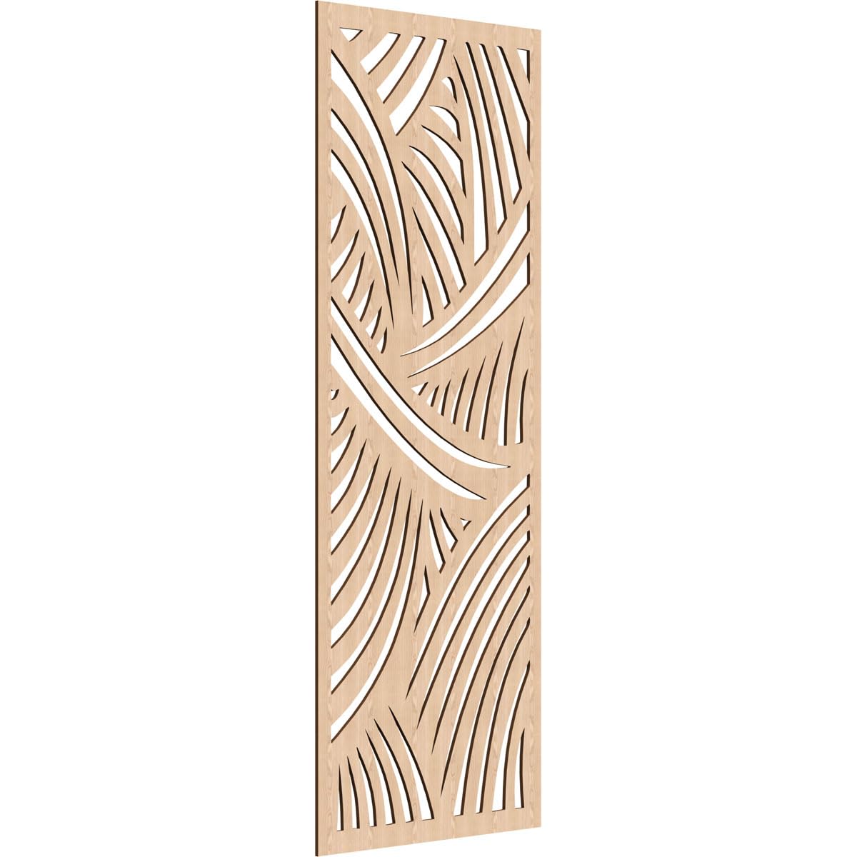 29 3/8"W x 74 3/8"H x 1/4"T Chester Decorative Fretwork Wood Wall Panels, Red Oak