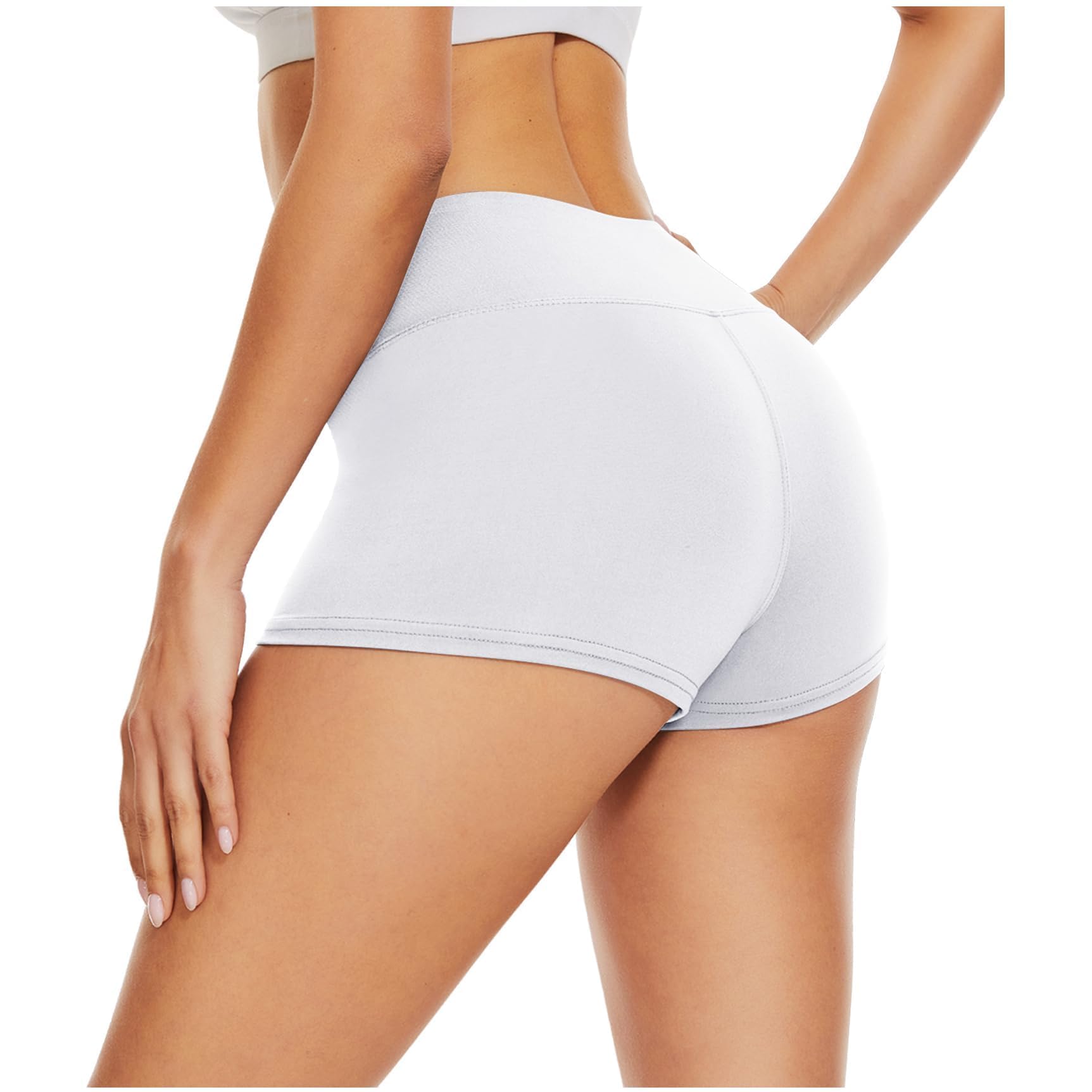 DDOBB Radlerhose Damen Kurz Shorts Unter Kleid High Waist Sportshorts Bauchweg Unterhosen Hotpants Blickdichte Sporthose Boxershorts Gym Leggings