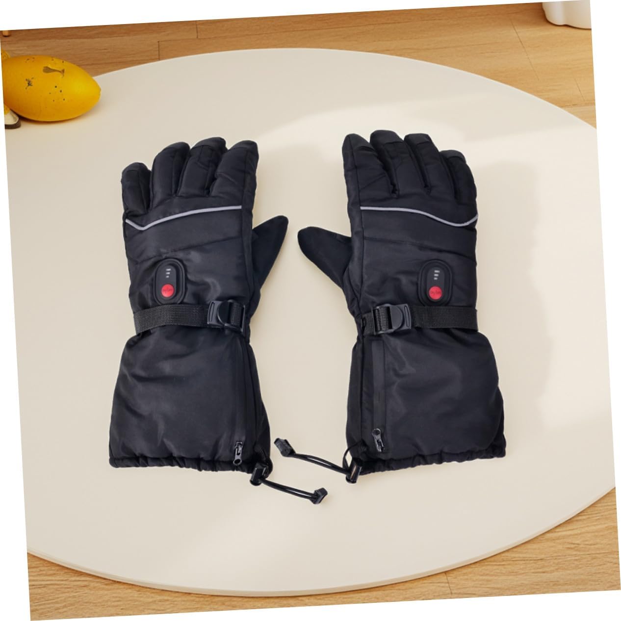 YARNOW Rechargeable Electric Heated Ski Gloves with Independent Temperature Control Flexible Finger Design Thermal Winter Mittens for Men Women for Skiing Hiking Mountaineering Camping