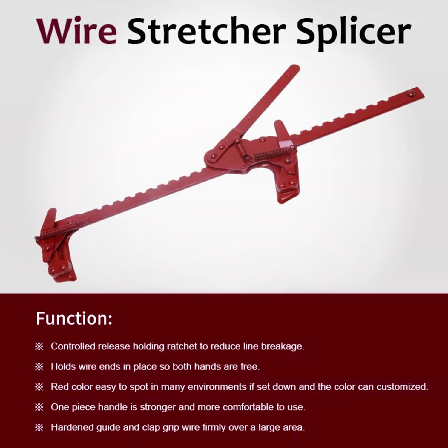Pinza Extractora De Alambre De Púas – Herramienta Para Estirar Y Reparar Vallas – Metal Resistente, 13 Cm