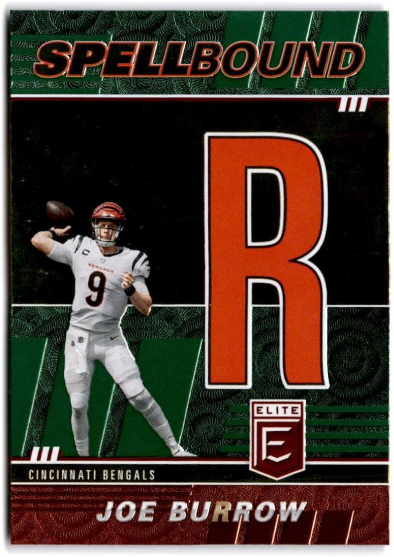 2022 Donruss Elite Spellbound Green #SB-JB3 JOE BURROW Cincinnati Bengals Football Trading Card