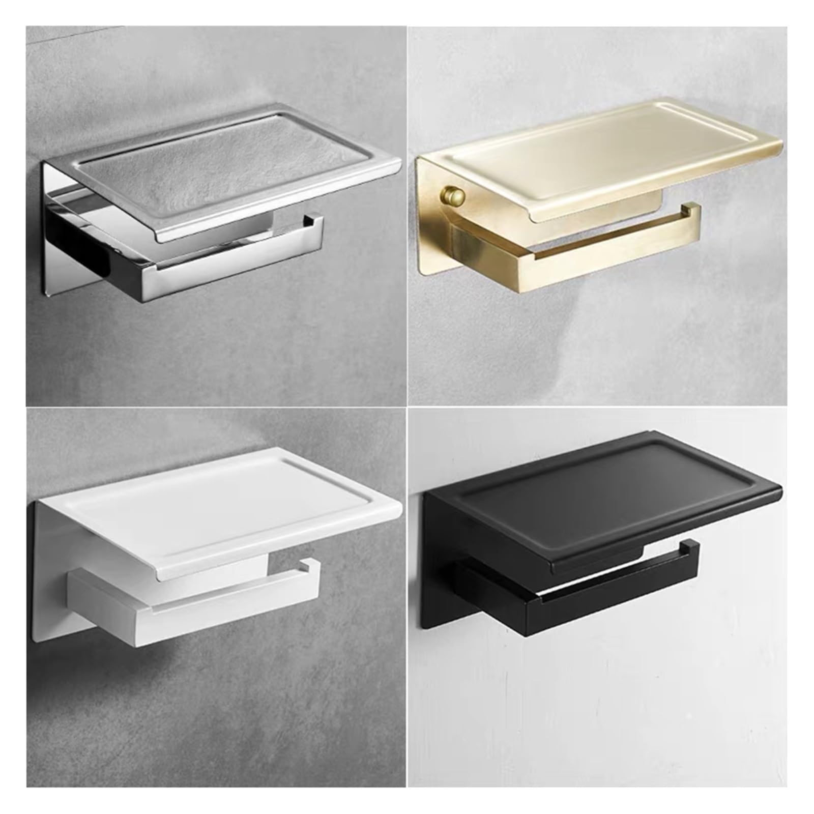 Porta Scottex Cucina Porta fazzoletti nero/argento Acciaio inossidabile 304 Hotel Rotolo di carta for uso domestico Gancio Portaoggetti asciugamani igienica for bagno(Brushed Gold)