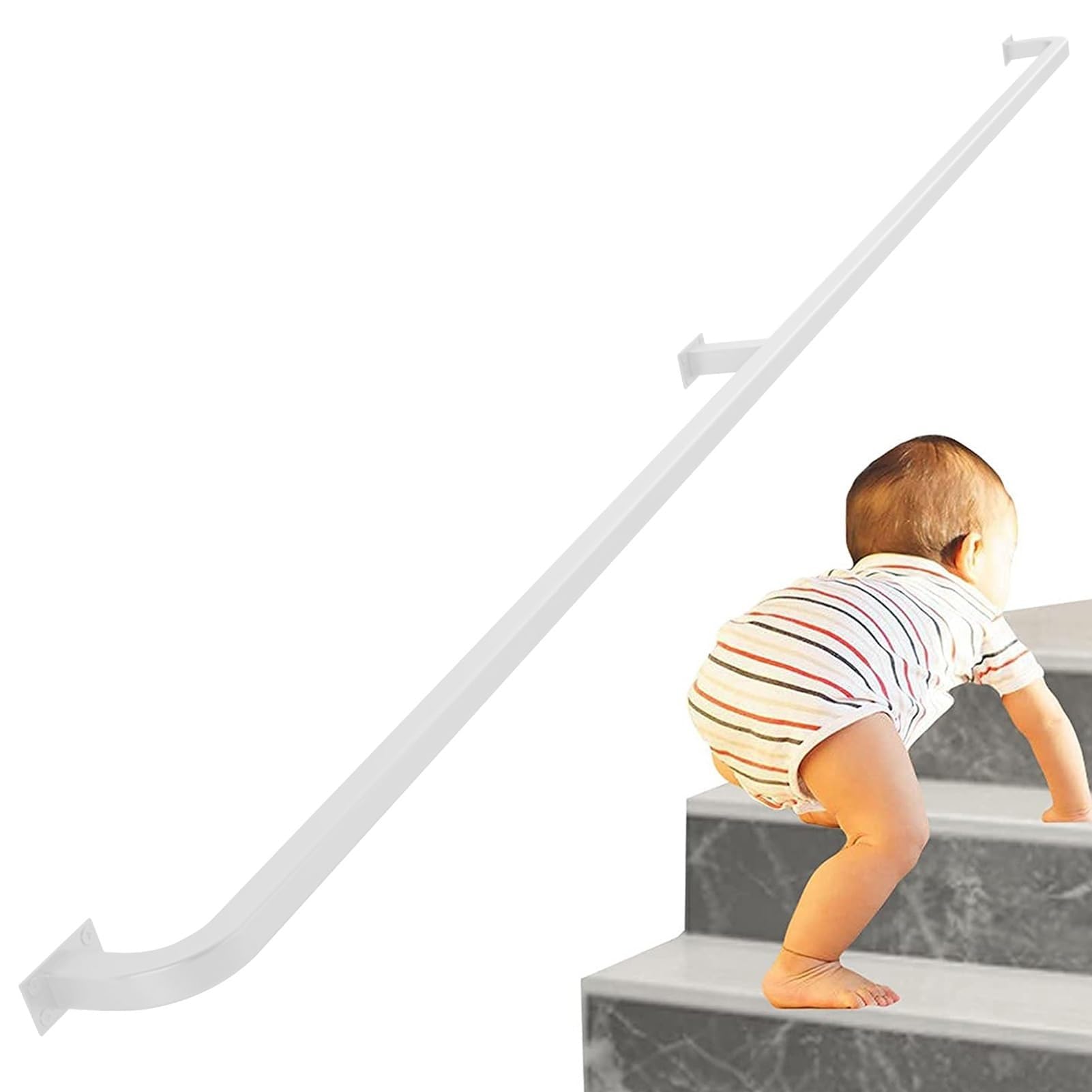 Rampe murale pour escalier intérieur antidérapante de 15ft
