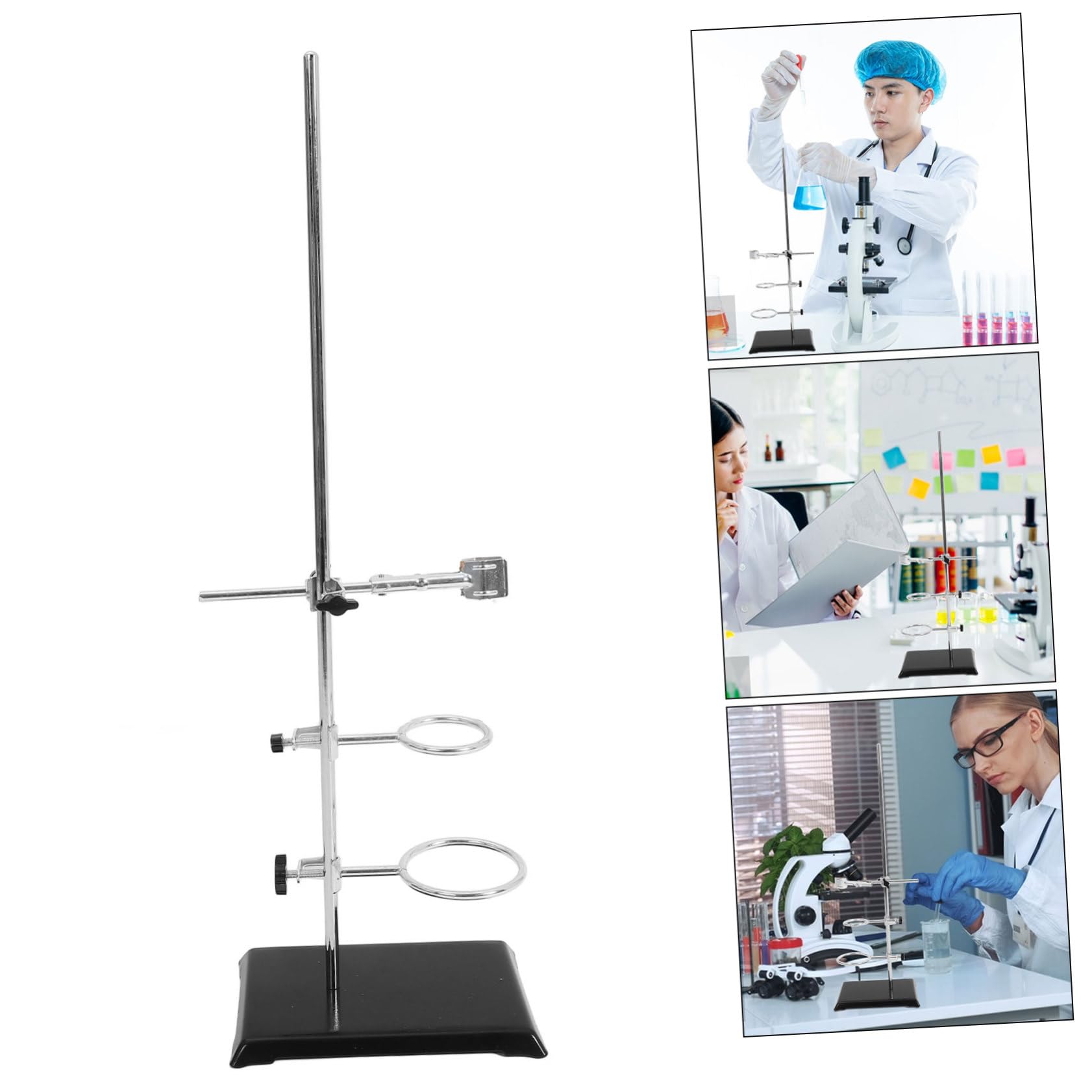 Mobestech Laborstativ Aus Tischstativ Mit Klemmen Und Ringstativ Für Laborgeräte Laborhilfsmittel Für Experimente Stabiler Ständer Mit Haltern Für Chemie-labor