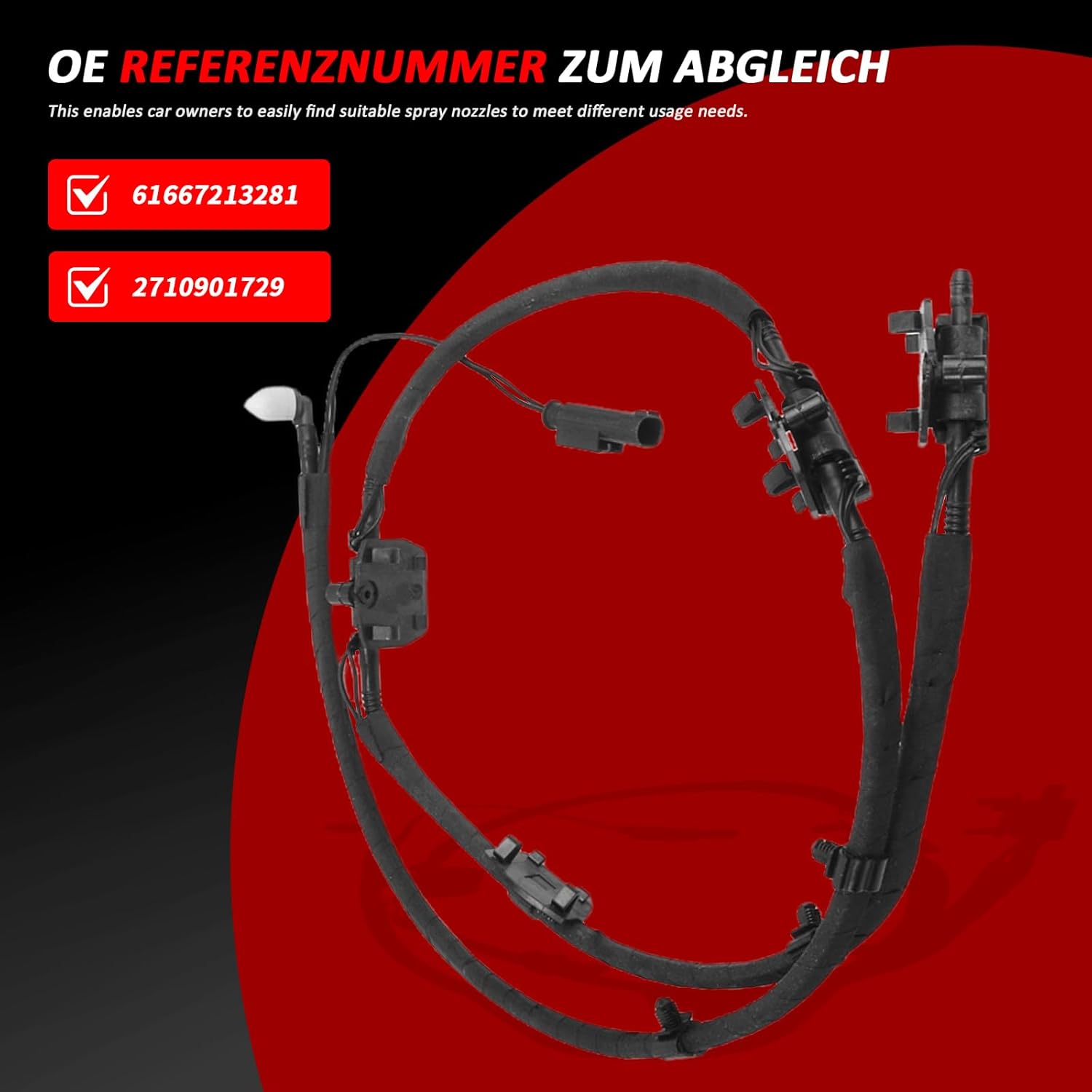 Windshield Washer Nozzle Spray Jet For BMW X3 F25 X4 F26 sDrive20i,xDrive28i,xDrive35i,M40i Replace# 4849703 61664849703 61667213281 7213281 15746BW B5518103 BHN12626 887502401 EDSBM052