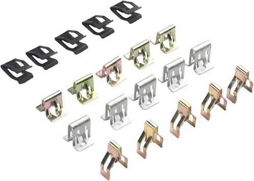 20 Pcs Metal Rivet Fastener Clips For General Car Dashboard Instrument Panel Side Skirt Bumper Trim Moulding Door Card Interior Weatherstrip Decoration Buckle Retainer Set Essential Car Care Tools