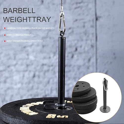 Miniatura 5 de BNYTXV Pin de carga de placa de peso con mosquetón, bloque de agarre de mano para polea de fitness, sistema de máquina de cable, accesorios de