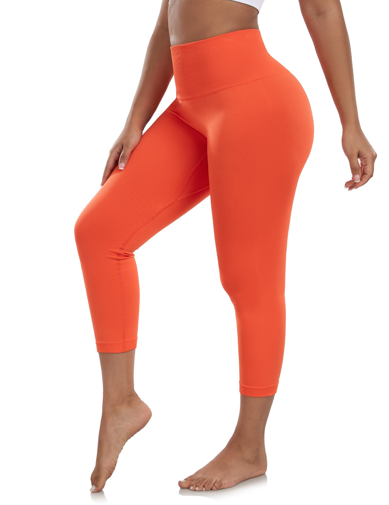 Homma Capri Yoga Pants for Women Scrunch Butt Lifting High Waist Workout Leggings Tummy Control Gym Leggings