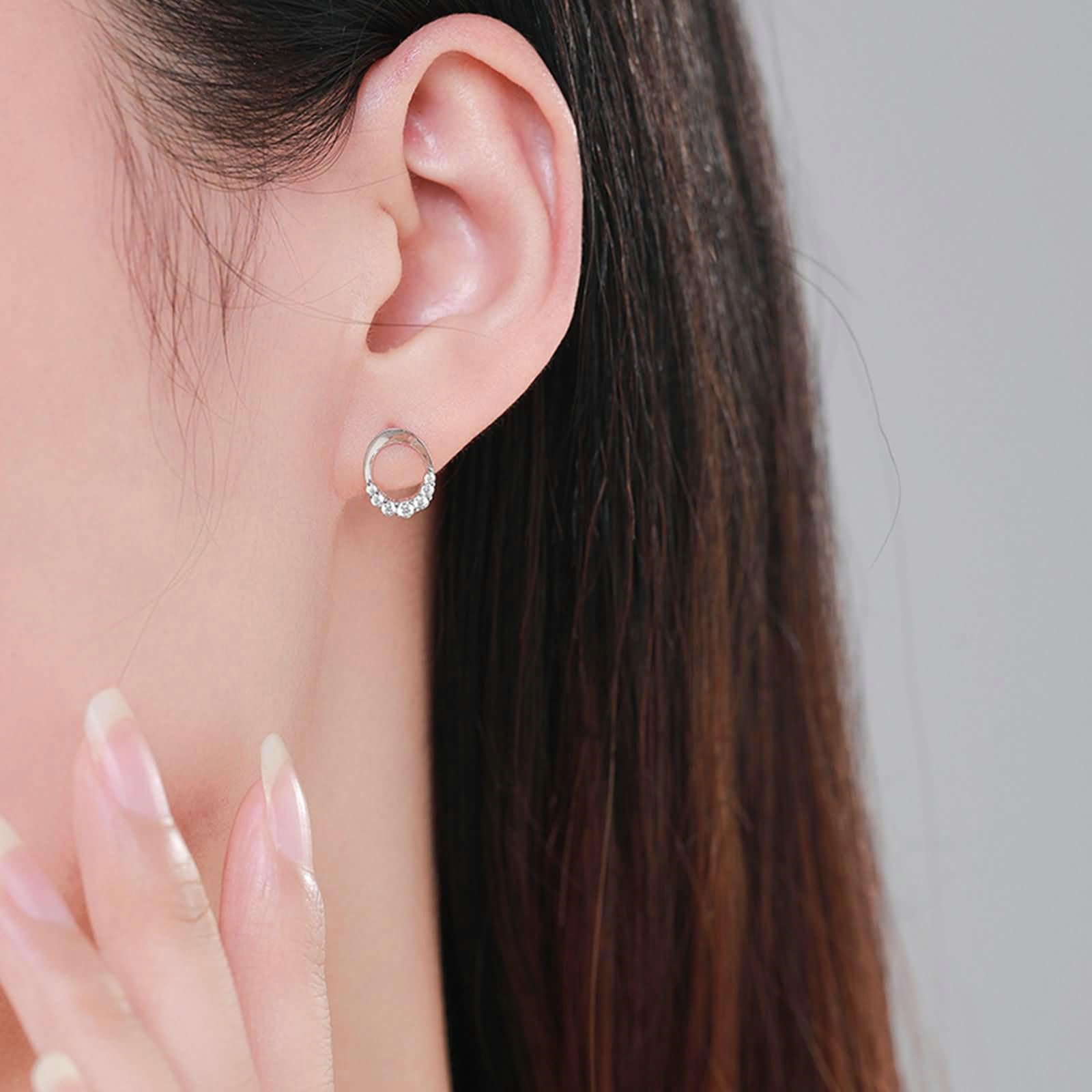 Pendientes de moissanita para mujer, aretes de oro de 9/14/18 quilates para mujer