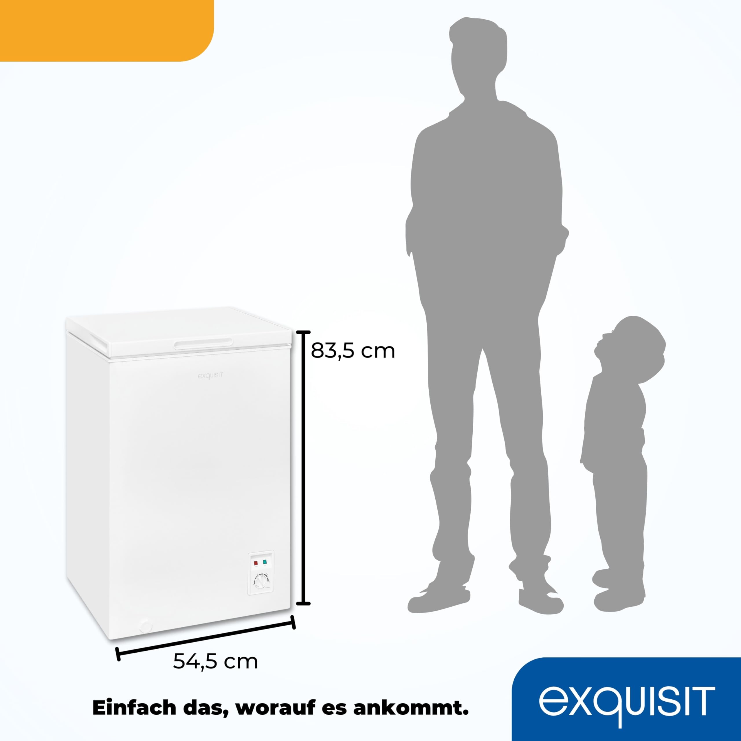 Exquisit GT100-050E Gefriertruhe - 99 Liter 2-in-1 Tiefkühltruhe & Kühlen