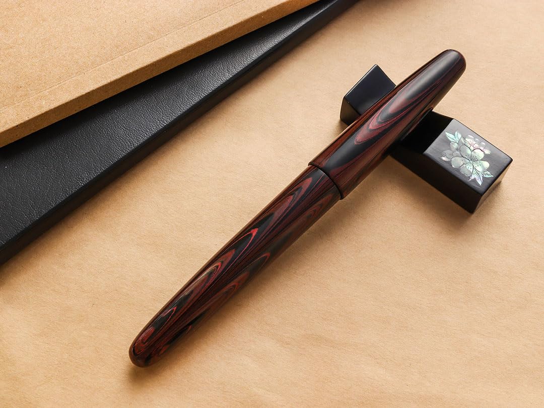 Amazon | WANCHER 夢万年筆 DREAM PEN 誠エボナイト マーブルレッド