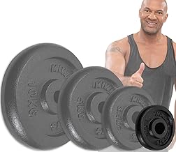 Miweba Sports Hantelscheiben Set HSG |  Hanteln - 1.25-10.0 Kg Hantelscheibe - Hantel Scheiben - Gusseisen Gewichte - Ø 30/31 mm - Hantelset - Gewichtsscheiben - Hantelgewicht - Plates