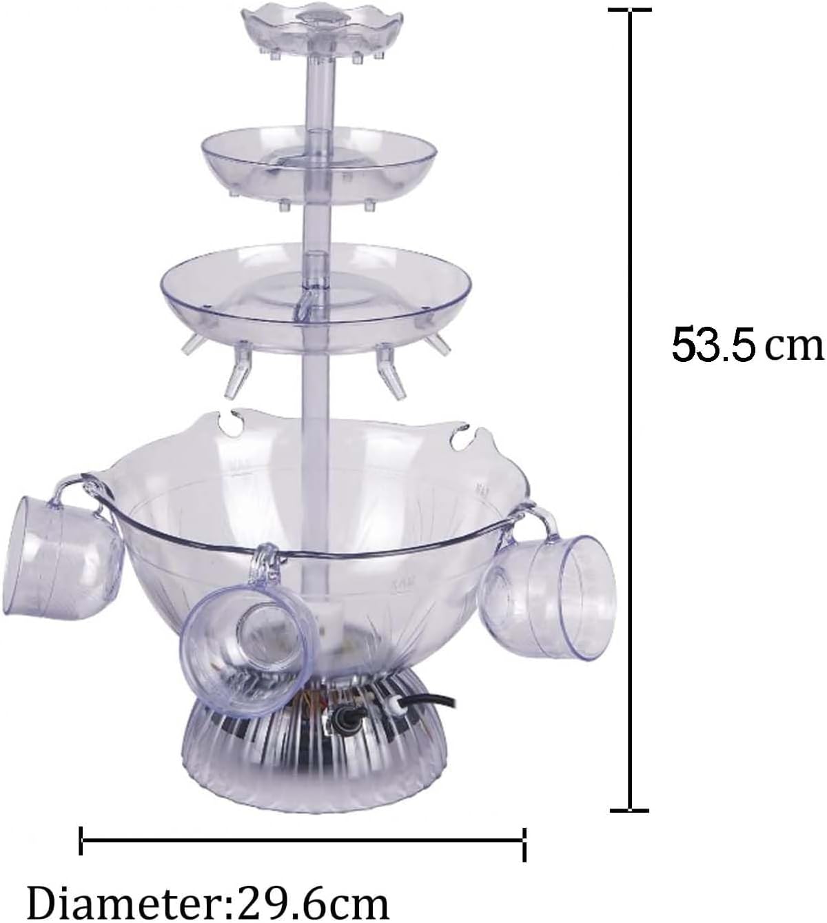 Champagne Fountain,Party Beverage Fountain, Includes 5 Reusable Cups, for Bars, Coffee Shops, Parties