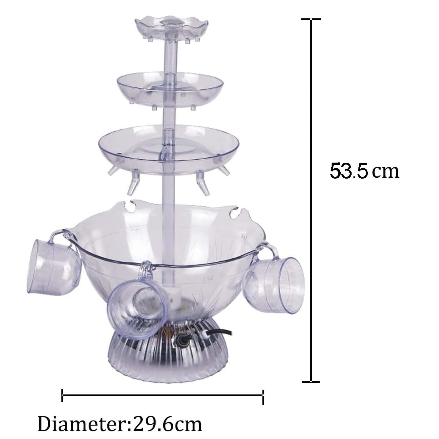 Fuente de bebidas para fiestas y bares, incluye vasos reutilizables, ideal para eventos y reuniones