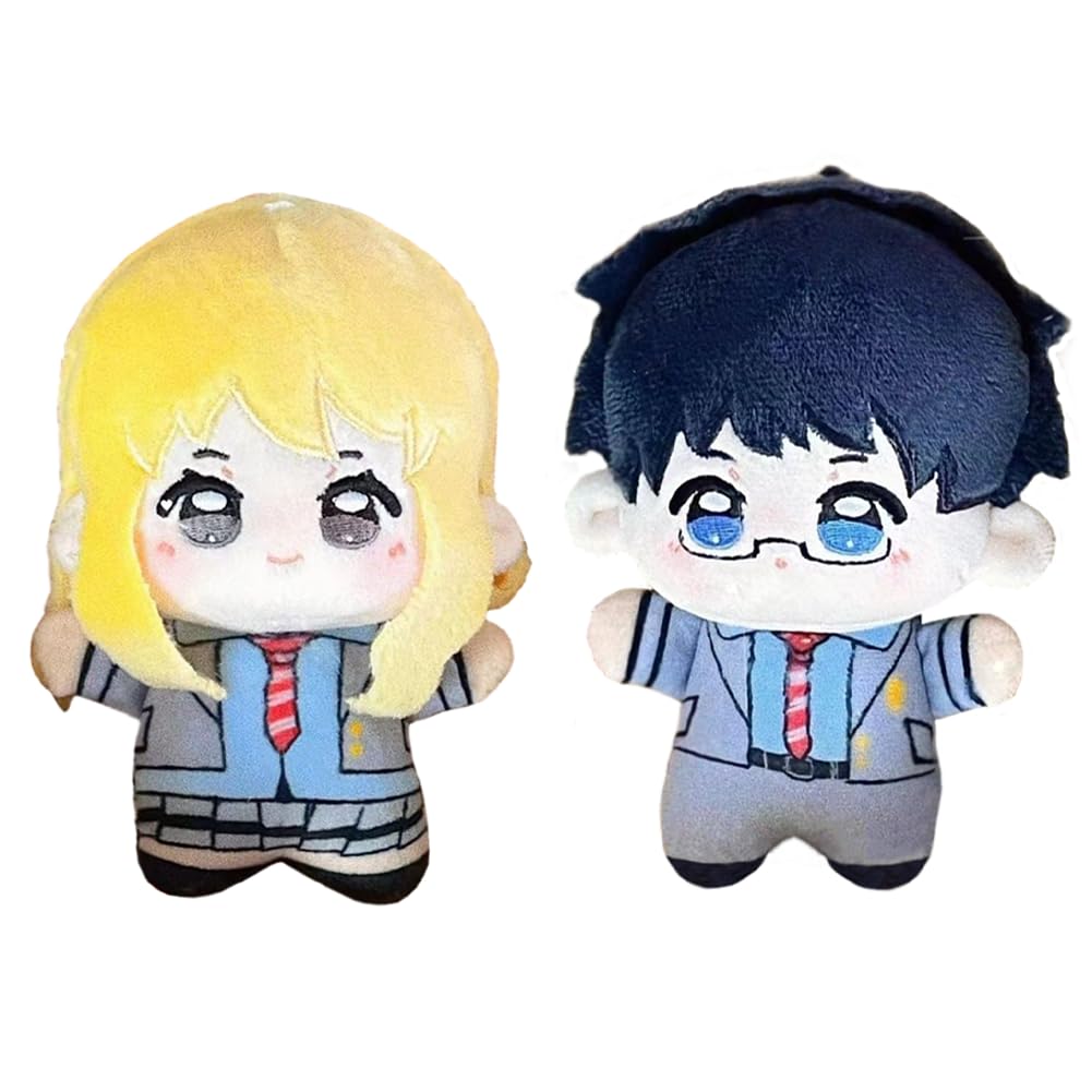 Miyazono Kaori - Figura de peluche de anime Arima Kousei de dibujos animados suave de polipropileno de peluche de algodón con colgante de almohada para mochila, accesorios, regalos, 2 unidades