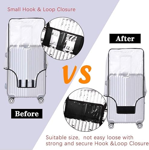 Miniatura 4 de Fundas protectoras de equipaje de PVC de 20242830 pulgadas para aprobadas por la TSA, 3 piezas, protector transparente para maleta, juego de funda