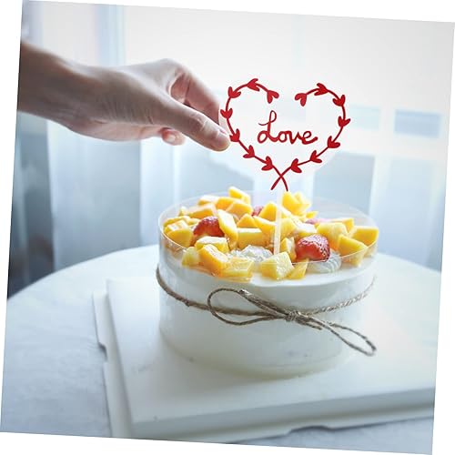 Miniatura 6 de Gadpiparty 30 Pcs Valentine's Day Cake Inserts Valentine Cake Toppers Heart Cupcake Picks Toppers Para Comida Dining Table Decoration Love Heart