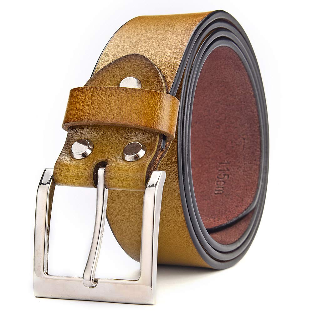 Kertz Leather Men's Tan Leather Belt Belts 100% Genuine For Trousers Jeans Cargo - Black Brown (, 38-40 (Waist Size In Inch))