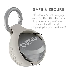 CURVD Premium Carrying Case - Durable Travel Keychain Container, Medicine Pill Organizer & Travel Pill Box, Small Waterproof Holder for Pills, Earplugs, Jewelry, Compatible with Loop, Vibes & Eargasm
