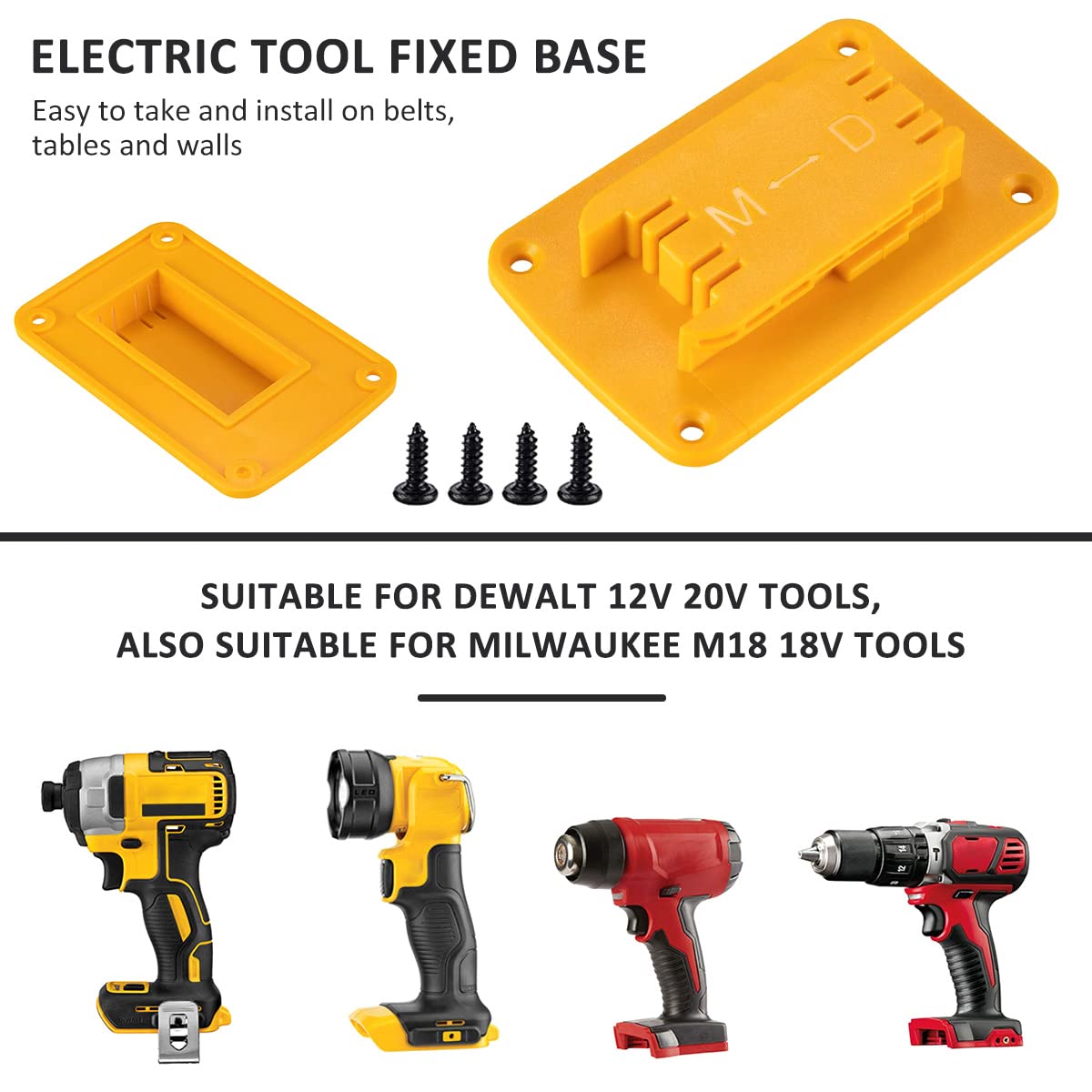 Pack De 2 Soportes/Colgadores Milwaukee M18 – Montaje Para Baterías De 18V Li-Ion (6Ah) ¡Organiza Tu Taller! Envío Gratis