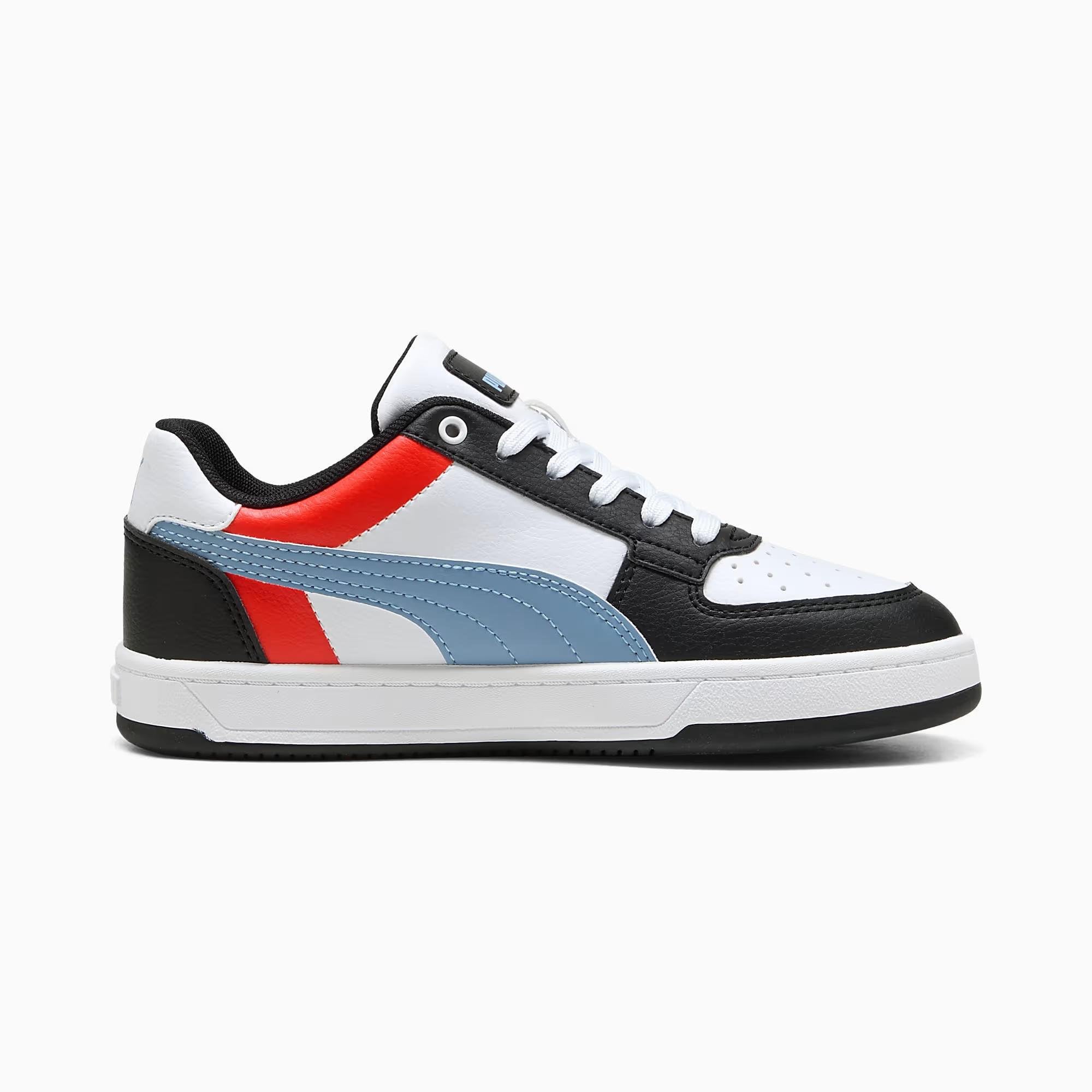 PUMA CAVEN 2.0 Block JR Sneaker, White-Cool Blue Black, 3.5 UK