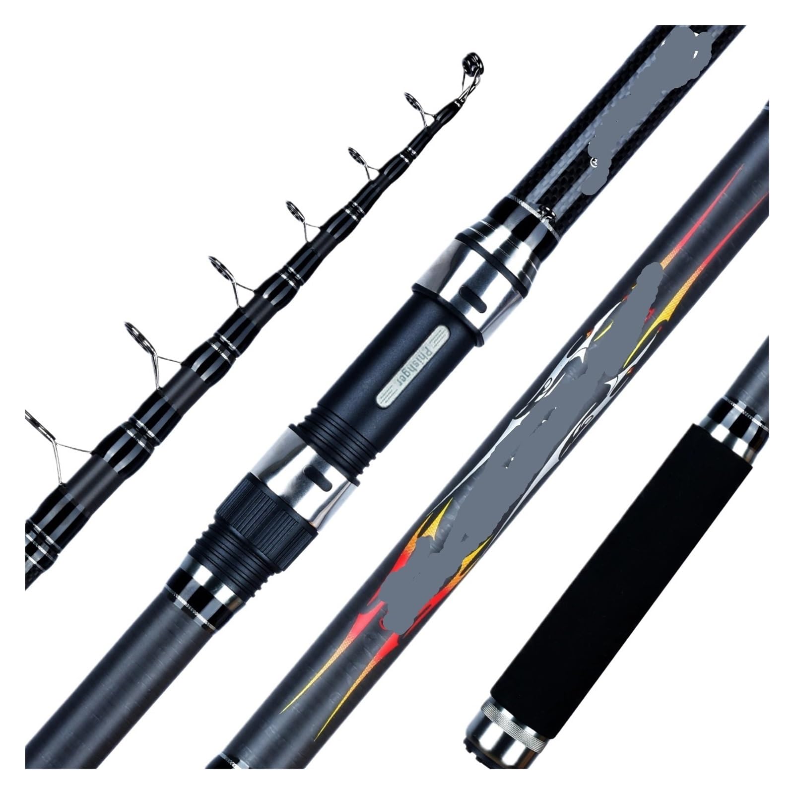 Canna da pesca telescopica surf 30T Carbon Spinning 3,5 libbre di potenza /,9 m/4,2 m rigida for carpa surfcasting, compatibile for 40-160 g
