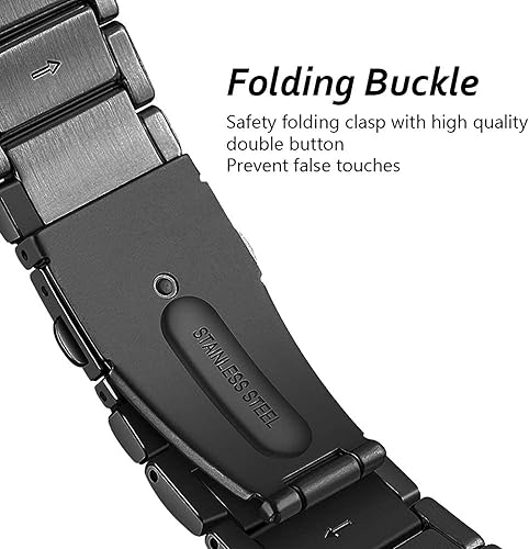 Miniatura 4 de Lamshaw Bandas compatibles con Fossil Gen 6 Smartwatch Band sólido acero inoxidable banda de metal para Fossil Gen 6 1.654in1.732in Smartwatch