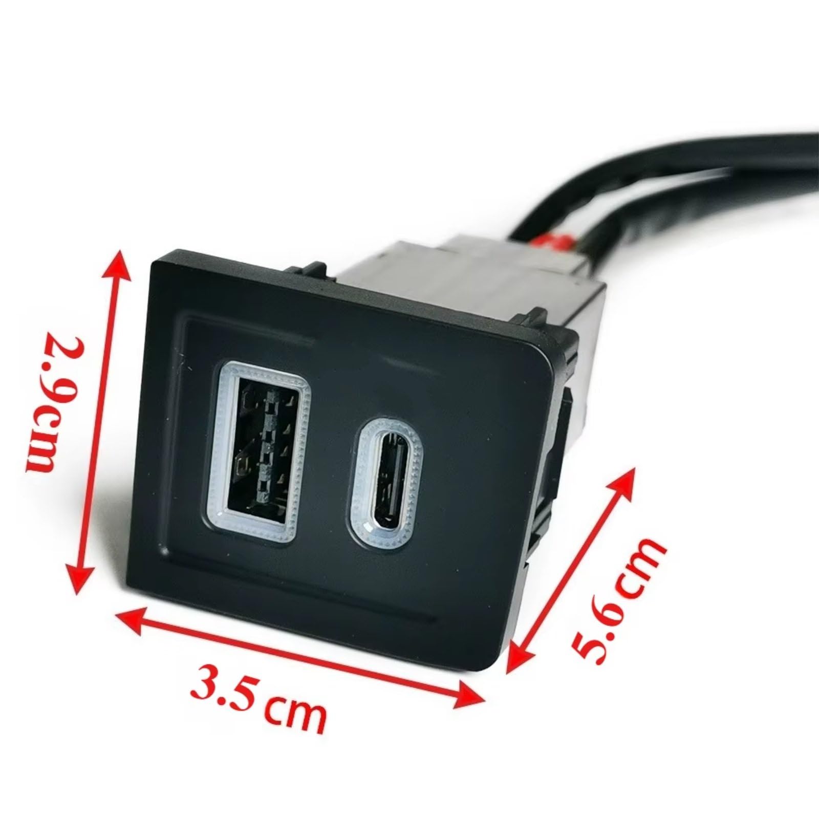 Porta USB Center Compatibile Con Per Per T5 2003-2009 12V 24V Auto Doppia Per Presa Ricarica QC3.0 PD Per Presa Ricarica Tipo C Presa USB