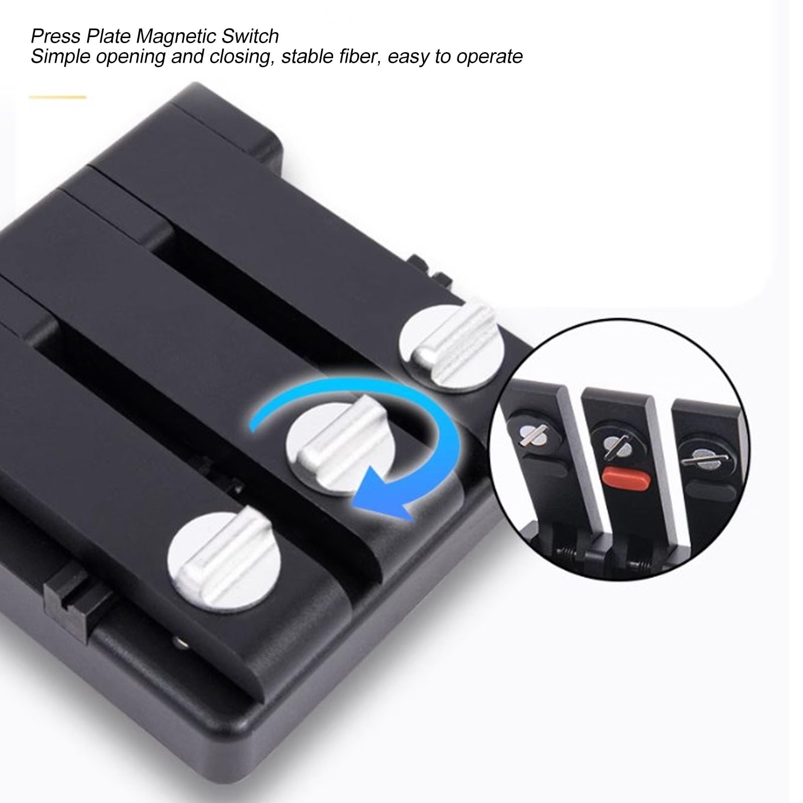 KL-51 Single-Glasfaser-V-Nut-Aligner mit Pressplatte, Magnetschalter, Temporärer Glasfaser-zu-Faser-Verbindungsstecker, Hochpräzises Bare-Fiber-Ausrichtungswerkzeug