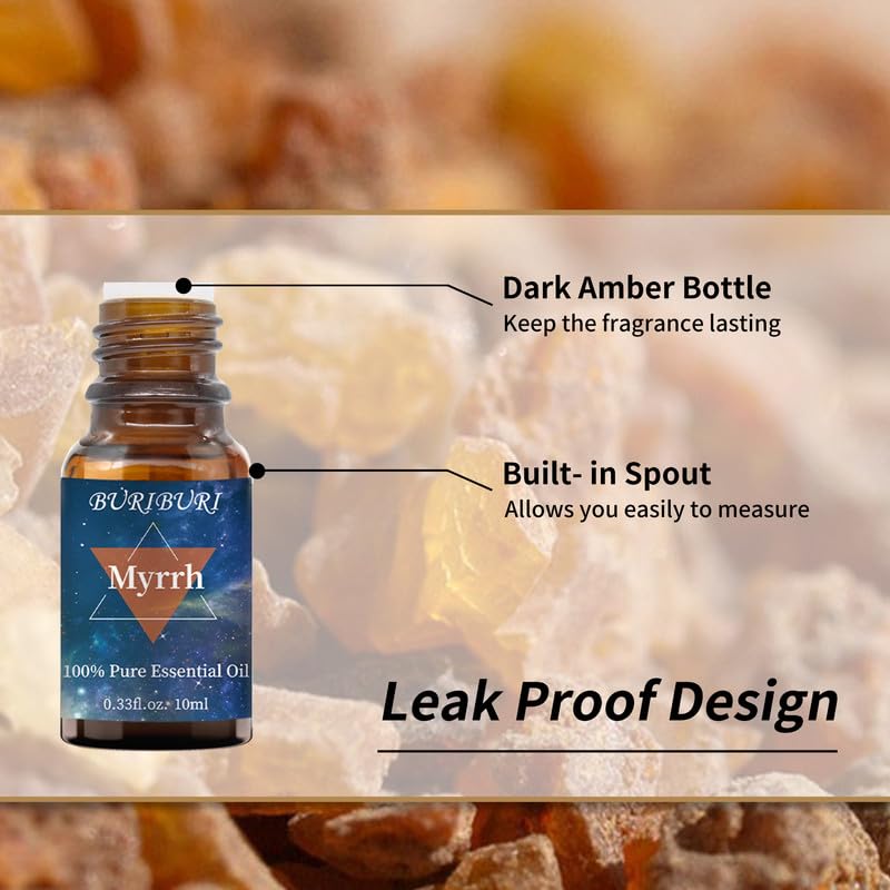 Image of BURIBURI Myrrh Frankincense Essential Oil Set for Diffusers & DIY 2x10ML