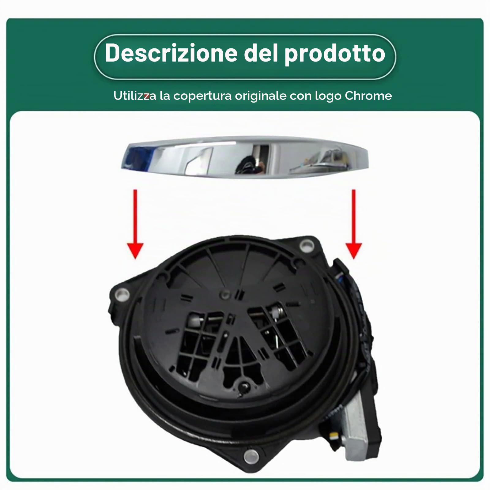 Telecamera Posteriore Per Golf 5 6 7 8 B6 B7 B8 MK5 MK6 MK7 CVBS-AHD 1080P Flipping Logo Emblema Retromarcia Parcheggio Veicoli CCD HD Telecamera Posteriore Auto Retrocamera Auto(G7)