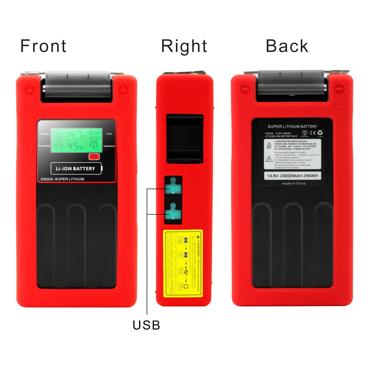 Amazon | 電動フィッシングリールバッテリー専用.14.8V 296WH 電動